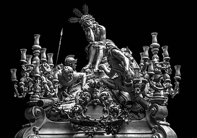 Vista frontal de la maqueta aprobada para la ejecución del grupo escultórico del Cristo de la Humildad y Paciencia.